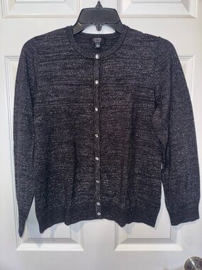 Jones New York Black Sparkle Cardigan